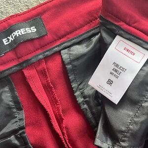 Express Dress Pants, Dark red